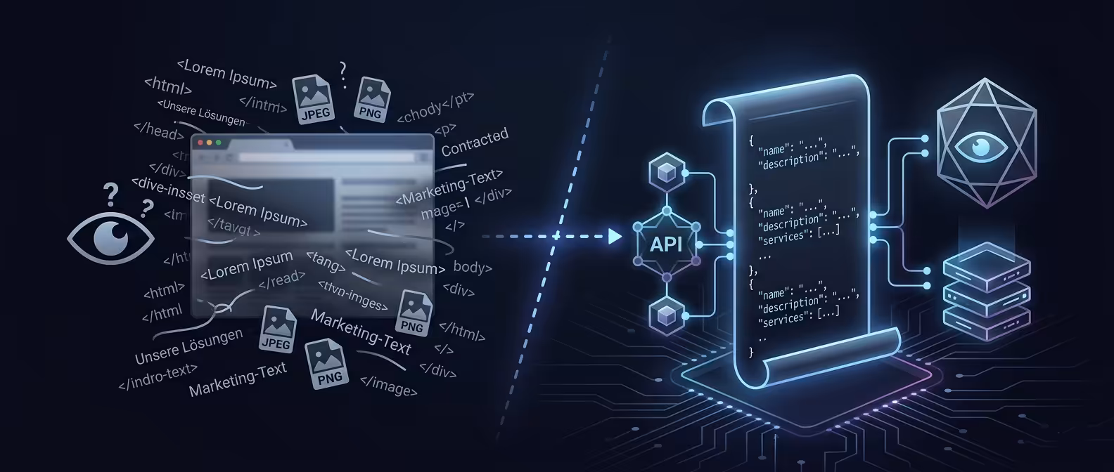 AI-Ready vs. klassische Website: Was KI-Agenten sehen — und was nicht