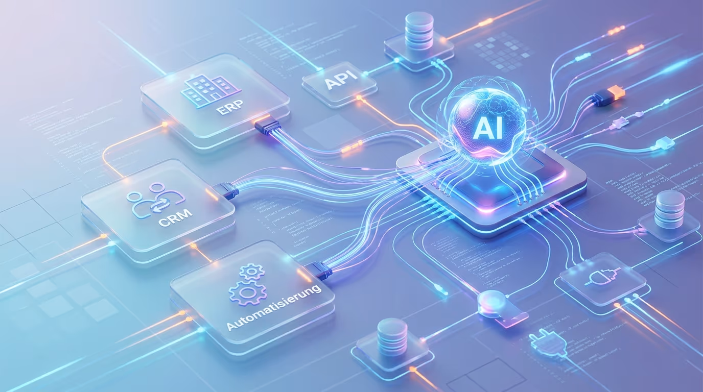 KI-Integration in bestehende Systeme: ERP, CRM und Automatisierung verbinden