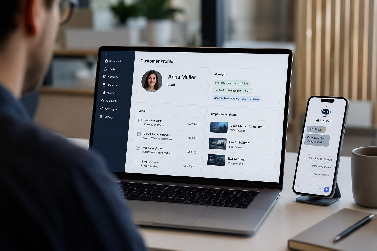 KI-natives CRM mit Echtzeit-Personalisierungs-API